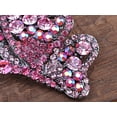 thumbnail image 4 of Adorable Fuchsia Rose Crystal Rhinestone Flutter Butterfly Insect Bug Pin Brooch, 4 of 4