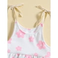thumbnail image 4 of Bagilaanoe Newborn Baby Girl Rompers Floral Print Sleeveless Bodysuit 3M 6M 12M 18M 24M Infant Summer One Piece Jumpsuit, 4 of 9