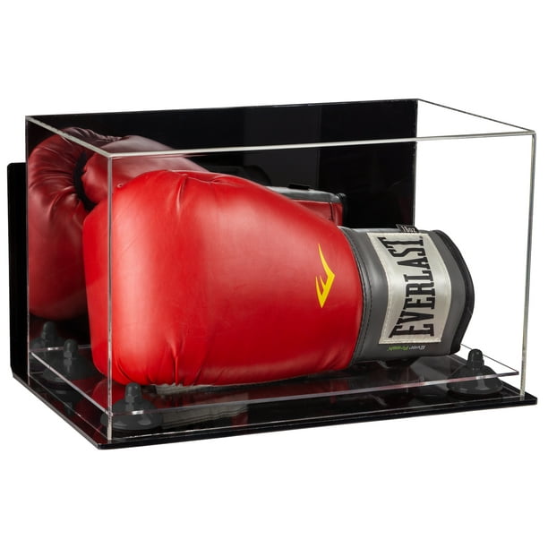 Acrylic Single or Double Boxing Glove Display Case with Mirror, Wall