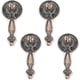 thumbnail image 1 of Set of 4 Antique Furniture Knobs Vintage Zinc Alloy Cabinet Drawer Door Handles with Screws Diameter 28mm Red Bronze, 1 of 5