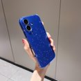 thumbnail image 3 of Compatible with iPhone 16 Plus Case,Cute Aesthetic Bling Glitter Thin Slim Shockproof Soft TPU Sparkly Shiny Girly Cover for Women Girl for iPhone 16 Plus Case 6.7 inch-Dark Blue, 3 of 14