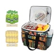 thumbnail image 2 of FORMRS Insulated Cooler Bag 24 Cans Capacity Soft Leakproof Lunch Box with Side Pockets, Red Colorful Flowers with Dots, 2 of 7