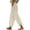 a-517Beige108, variant on Womens Solid Color Striped Straight Leg Pants With Button Split Hem Elastic Waist Side Pockets For Casual Daily Wear Office Weekend Outings Light Blue