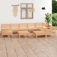 thumbnail image 1 of vidaXL 10 Piece Garden Lounge Set Solid Wood Pine, 1 of 5
