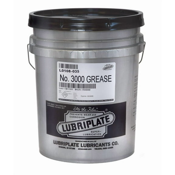 LUBRIPLATE MOLY-LITHIUM TYPE GREASE  L0108-035 No. 3000 (35 Lb Pail)