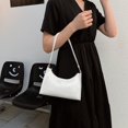 thumbnail image 3 of Bolso de hombro a la moda para mujer, bolso informal de verano para las axilas, bolso sólido (blanco), 3 of 6