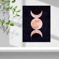 thumbnail image 5 of HFDF Pk Moon Wall Art Decor,Pk Moon Phases Canvas Poster Prt for Home Livg Room Dorm Wall Decor 16x20inch Framed, 5 of 6