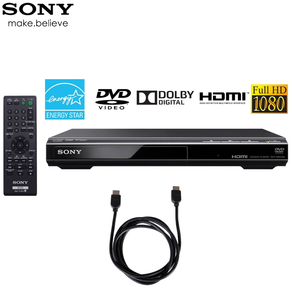 Pretentieloos drie hengel Sony DVPSR510H - DVD Player with 6ft High Speed HDMI Cable - Walmart.com