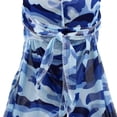 thumbnail image 5 of Yvsxxv Camouflage Print Silky Bandana, Polyester Stretch Head Wrap, Unisex Daily Hair Accessory, Blue, 1 Pc, 5 of 6