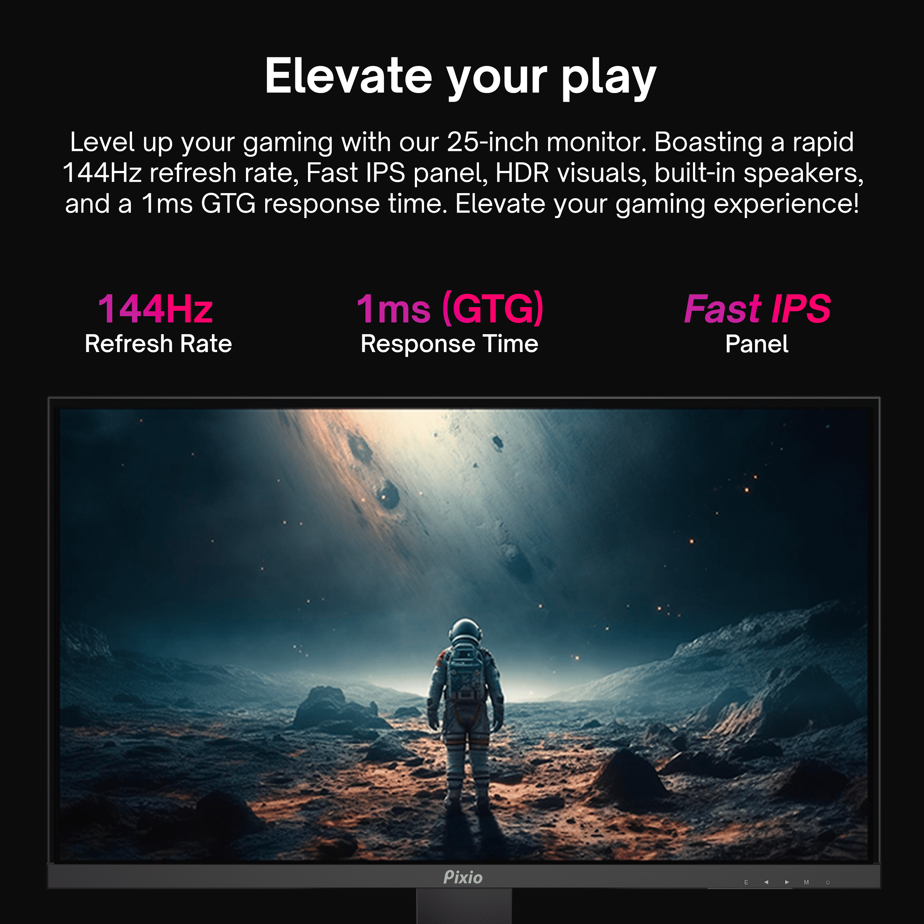 Pixio PX257 Prime 24.5インチ FHD IPS 144Hz Pixio PX257 Prime | 25 inch 1080p 144Hz 1ms IPS eSports