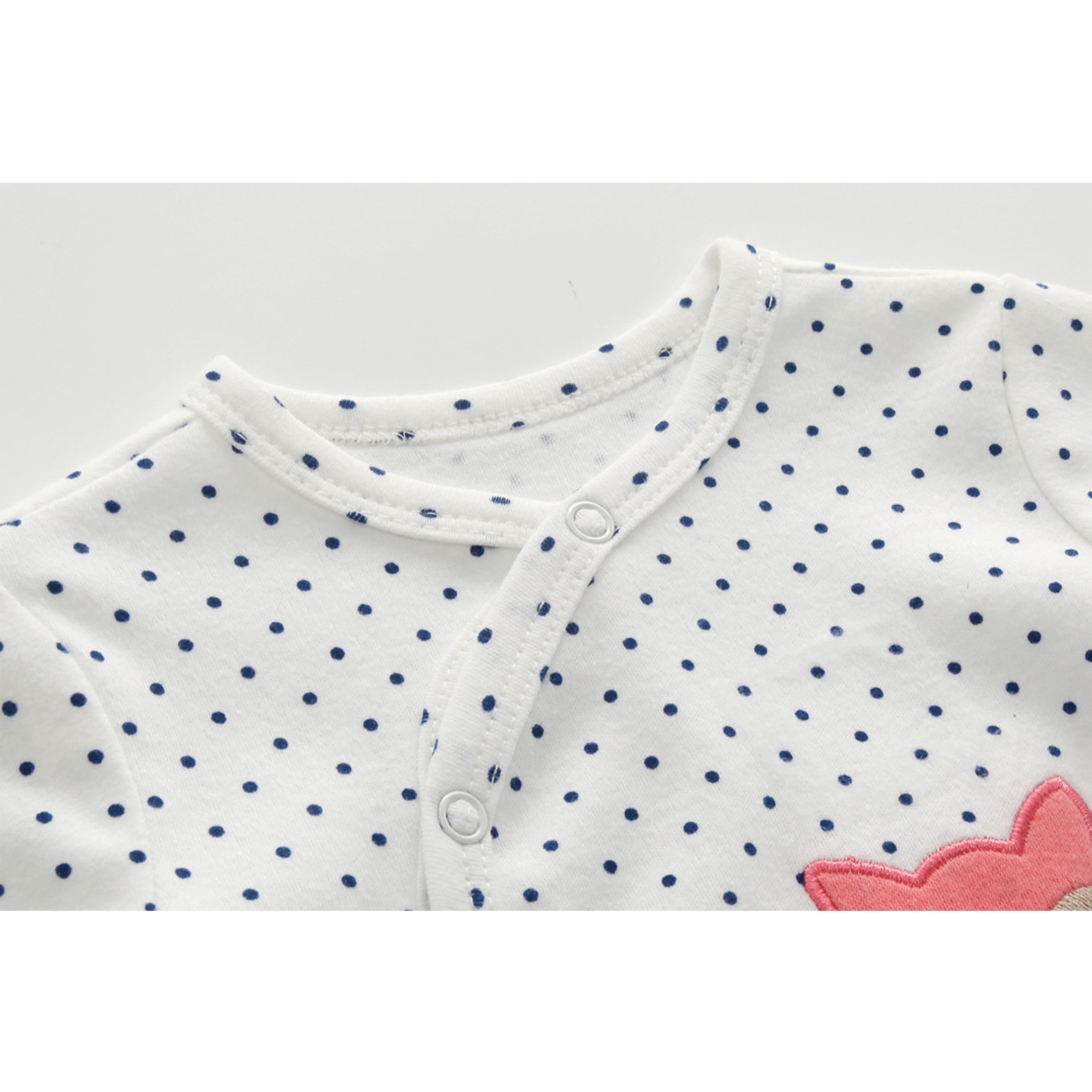 Zavbaby Unisex Newborn 3 Pieces Sleep´N Play Footed Pajamas Cotton Cartoon Rompers Infants Outfit ，Size:0-12Months