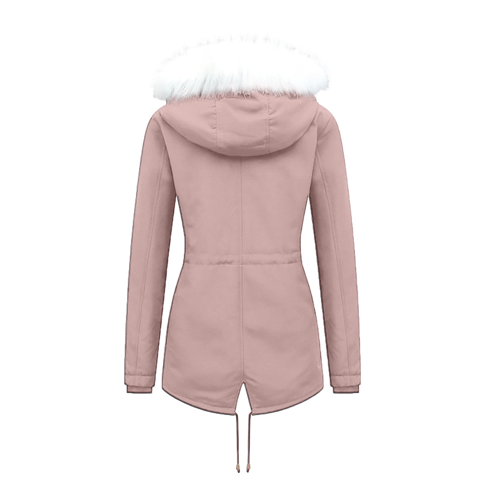 Olyvenn Deals Women s Winter Solid Color Thickened Plush Cotton