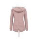 thumbnail image 5 of Puntoco Abrigo De Cuello De Felpa De Algodón De Felpa Engrosado De Color Sólido De Invierno para Mujer Chaqueta De Algodón Abrigo De Felpa Cálido Puntoco Puntoco-1, 5 of 8