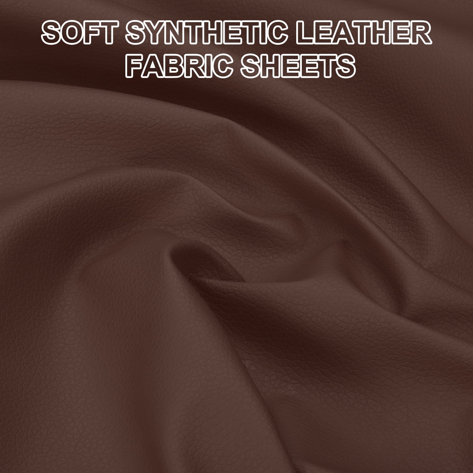 63x39.4in Faux Leather Sheets, Faux Leather Fabric Sheets Vinyl Fabric Synthetic Soft Waterproof for Replacement Upholstery Car, Coffee