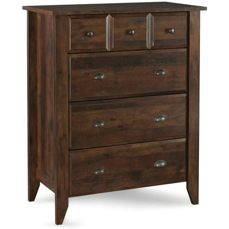 Better Homes & Gardens Leighton 4-Drawer Dresser, Rustic Cherry (Best Solid Wood Bedroom Furniture)