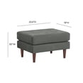thumbnail image 4 of TOV Furniture Cave Ash Gray Velvet Ottoman, 4 of 6