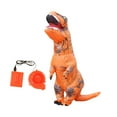 thumbnail image 4 of Disfraz de dinosaurio inflable, disfraz de tiranosaurio, disfraz de dinosaurio con soplado de aire, disfraz para puesta en escena, carnavales , Adultos naranja, 4 of 8