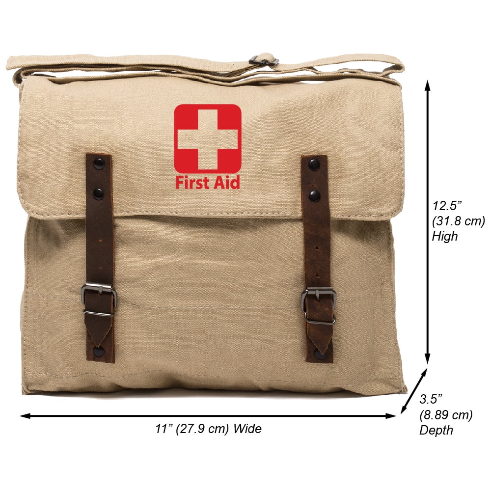 Army Force Gear First Aid Heavyweight Cotton Canvas Medic Messenger