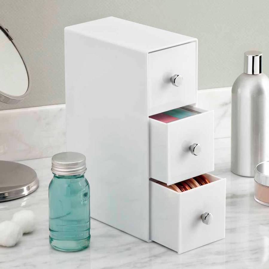 Interdesign Cosmetic Organizer For Vanity Cabinet To Hold Makeup Beauty Products Eyeglasses 3