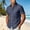 Blue, variant on Avirosel Men's Cotton Short Sleeve Hawaiian Shirt Casual Loose Button Down Summer Beach Shirts with Pocket White