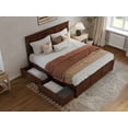 thumbnail image 3 of AFI Madison King Wood Platform Bed with Matching Footboard and Storage Drawers, Walnut, 3 of 14
