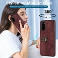 thumbnail image 6 of Allytech for Samsung Galaxy S20 Wallet Case with Card Holder Ring Kickstand Dual Layer Leather Credit Card Slots Protective Shockproof Cover Designed for Samsung Galaxy S20, Winered, 6 of 8