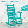 thumbnail image 6 of FODINGHILL HDPE Rocking Chair Outdoor,HDPE All Weather Patio Rocker for Porch,Garden,Balcony,Aqua, 6 of 9