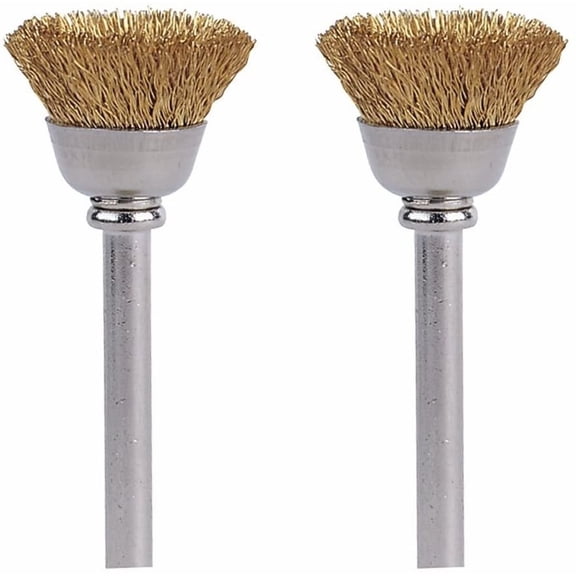 Dremel Genuine OEM Replacement 1/2" Brass Brushes, 2 Pack, 536-02