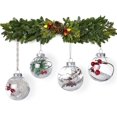 thumbnail image 1 of 5 Pcs-60mm Round Clear Glass Ball Christmas Tree Baubles Clear Glass, 1 of 2