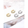 thumbnail image 4 of Clip On Earrings for Women - No Piercing Needed, Hypoallergenic Copper Build with Simplistic Sparkle, Secure Comfort Fit, For Daily & Special Occasions,Gold, 4 of 5