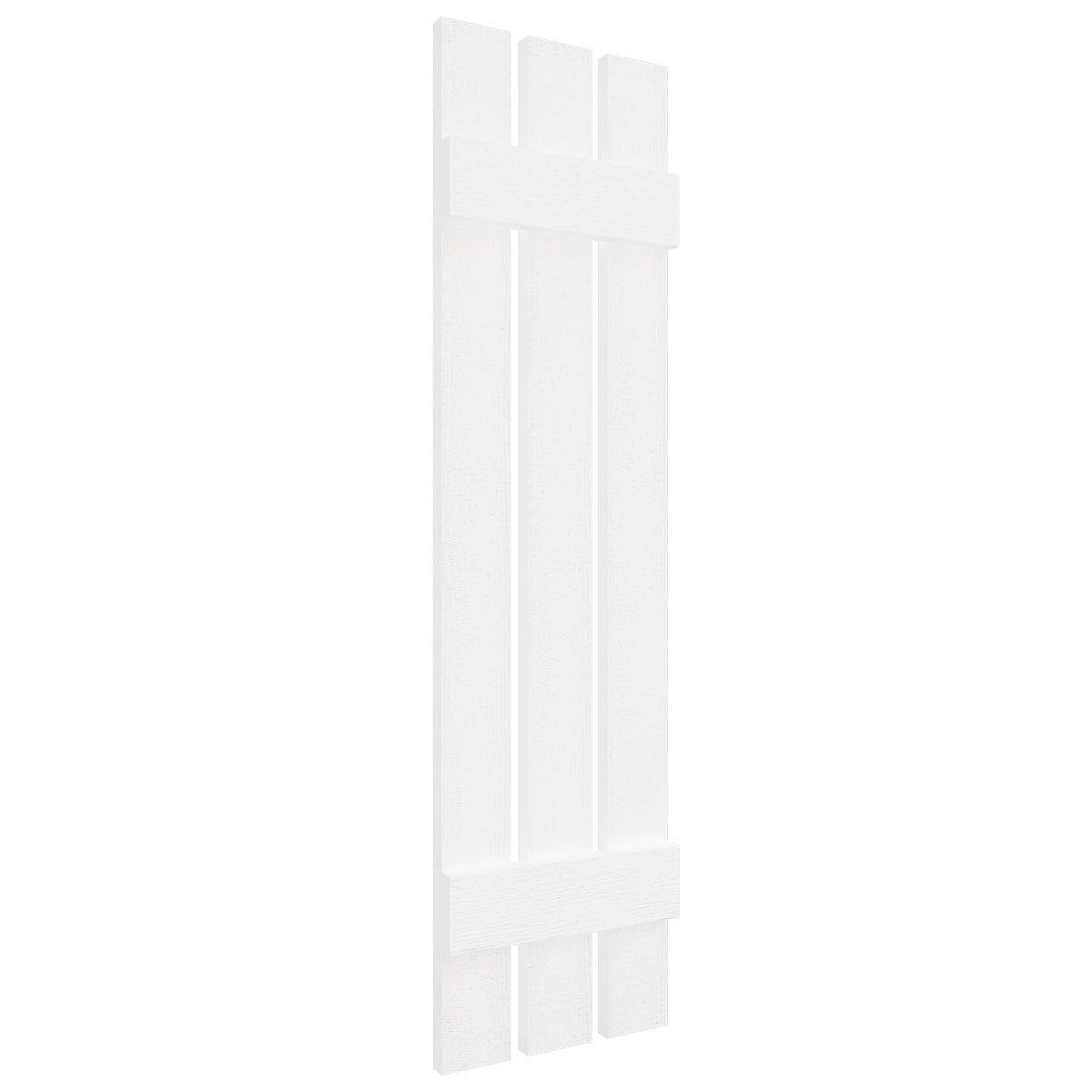 12"W x 35"H Mid-America Vinyl, Standard Size Three Board Spaced Shutters, w/Installation Shutter-Lok's & Matching Screws, 117 - Bright White