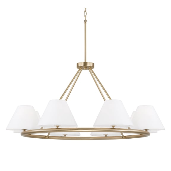 Capital Lighting 453281 Parson 8 Light 45" Wide Ring Chandelier - Brass