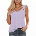 thumbnail image 2 of QUINDOS Womens T Shirts Summer Gym Purple Fashion Printed Sleeveless Blouse Round Neck Casual Tank Tops for Women, 2 of 6