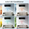 thumbnail image 5 of Giantex 22000 BTU Mini Split Air Conditioner & Heater, Wall Mounted Ductless AC Unit w/Charged Inverter Heat Pump System, Black, 5 of 9
