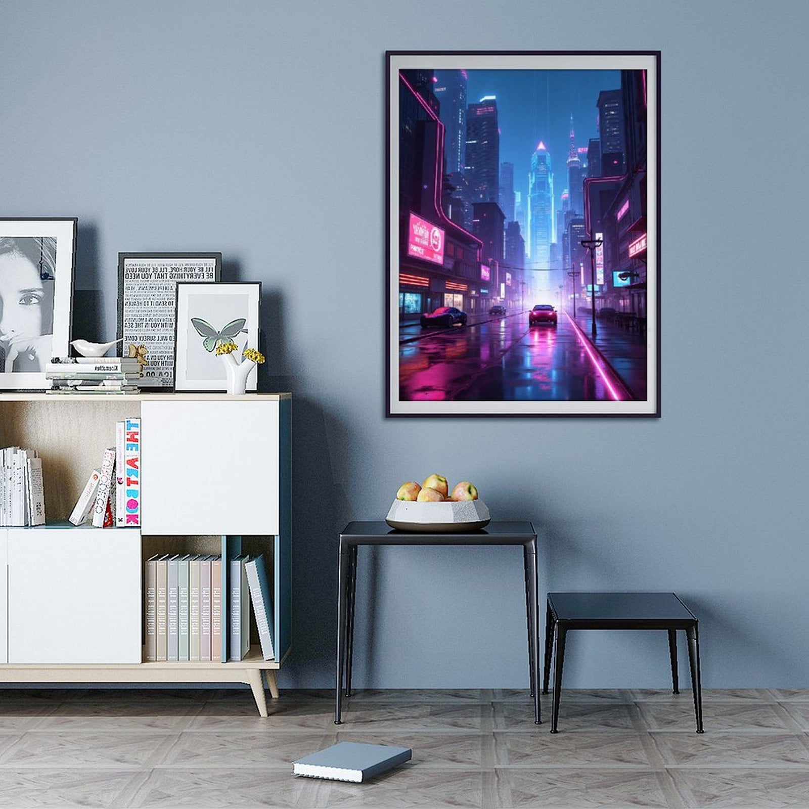 Diamond Art Kits for Adults - Cool Cyberpunk Cityscape Print No.83 5D Frameless Dimond Painting Kit for Adults Beginner, Round Diamond Kits for Home Wall Decor, Gift for Women