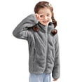 thumbnail image 5 of Zshosam Jackets for Girls Toddler Girls Boys Fleece Jacket Kids Fleece Zipper Jacket Soft Fall Winter Warm Outerwear with Pockets Size 5T 6T,(Light Gray 5-6 Years), 5 of 9