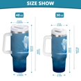 thumbnail image 3 of 30 oz Insulated Stainless Steel Tumbler Double Wall Stainless Steel Tumbler with 2-Way Drinking Abstract Blue and White Butterfly, 3 of 9