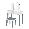 thumbnail image 4 of Inspired Home Ophelia 3-Piece Mirrored Vanity Set with Trifold Mirror, Grey, 4 of 8