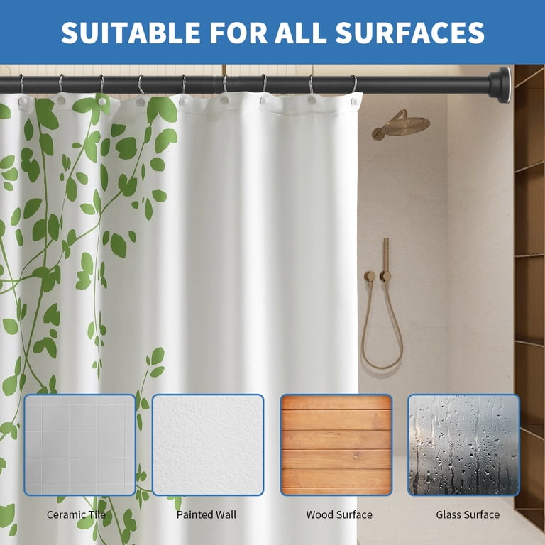 PHANCIR Adjustable Shower Curtain Rod, 31-80 inch, Stainless Steel photo 6