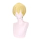 thumbnail image 4 of XWSHYW Pelucas Peluca de Cosplay de Pelo Corto de Cara Cerrada Negra Degradado Amarillo Peluca de Modelado, 4 of 6