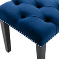 thumbnail image 6 of Jopath Upholstered Tufted Bench Ottoman , Velvet Dining Bench Bedroom Bench Footrest Stool Accent Bench for Entryway Dining Room Living Room, Blue, 6 of 6