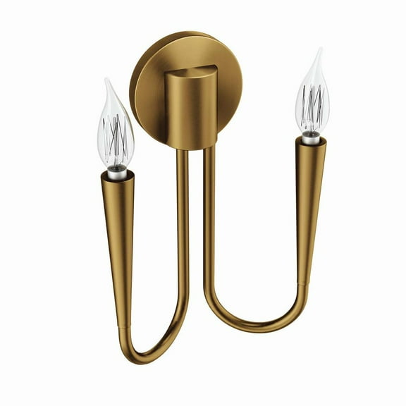 Modway Penrose 2-Light Wall Sconce in Satin Brass