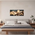 thumbnail image 4 of ZHONGYUTONG Boho Mountain Wall Art 3 Piece Canvas Print Boho Landscape Pictures Wall Decor for Bedroom Modern Artwork Framed (24.00" x 36.00" x 3PCS), 4 of 5