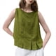 thumbnail image 2 of Blusas Sin Mangas de para Mujer, Blusas Casuales de Verano Verde L, 2 of 10