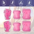 thumbnail image 2 of Motoforti 6pcs Pink Wrist Support Guard Elbow Knee Pads Protective Gear for Bike Cycling Riding, 2 of 7