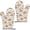 Grey-1, variant on Halloween Full Print Oven Gloves Pair Heat Resistant Polyester Cotton Mitts For Outdoor Barbecue