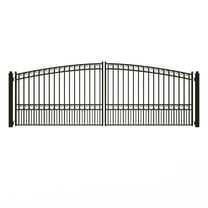 ALEKO Garden Steel Dual Swing 18 feet Driveway Gate Paris Style Black