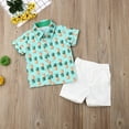 thumbnail image 3 of ITFABS Chemise à Manches Courtes pour Bébé Garçon + Shorts de Couleur Unie, 3 of 6