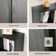thumbnail image 2 of NEWADARA Wooden Black 6 Cube Storage Organizer with Closed Back Panel,Cube Shelf Heavy Duty with Compartments for Living,Display Bookshelf for Adult, 2 of 6