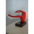thumbnail image 4 of Nifao Modern Art Red Ribbon Resin Statue – Modern Home Decor Sculpture, 25"L x 6"W x 13"H, 4 of 11